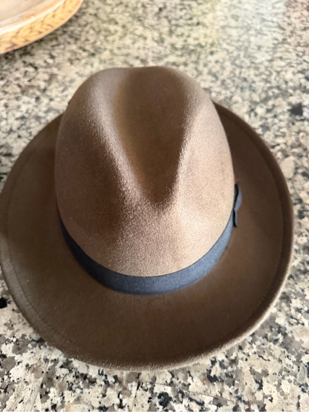 Stafford Brown Felt Fedora with Black Band